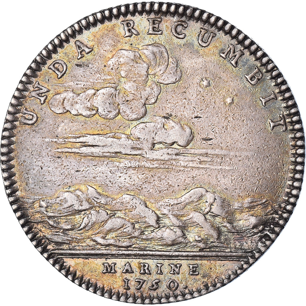 Francia, Jeton de la Marine, 1750, MBC, Plata, Feuardent:1383