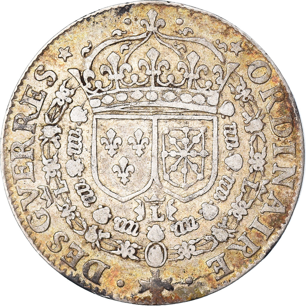 Francia, Jeton, Ordinaire des Guerres, 1650, MBC, Plata, Feuardent:409