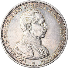 Coin, German States, PRUSSIA, Wilhelm II, 5 Mark, 1914, Berlin, AU(50-53)