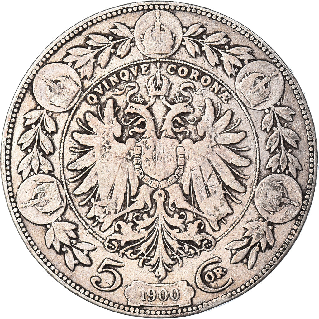 Münze, Österreich, Franz Joseph I, 5 Corona, 1900, S, Silber, KM:2807