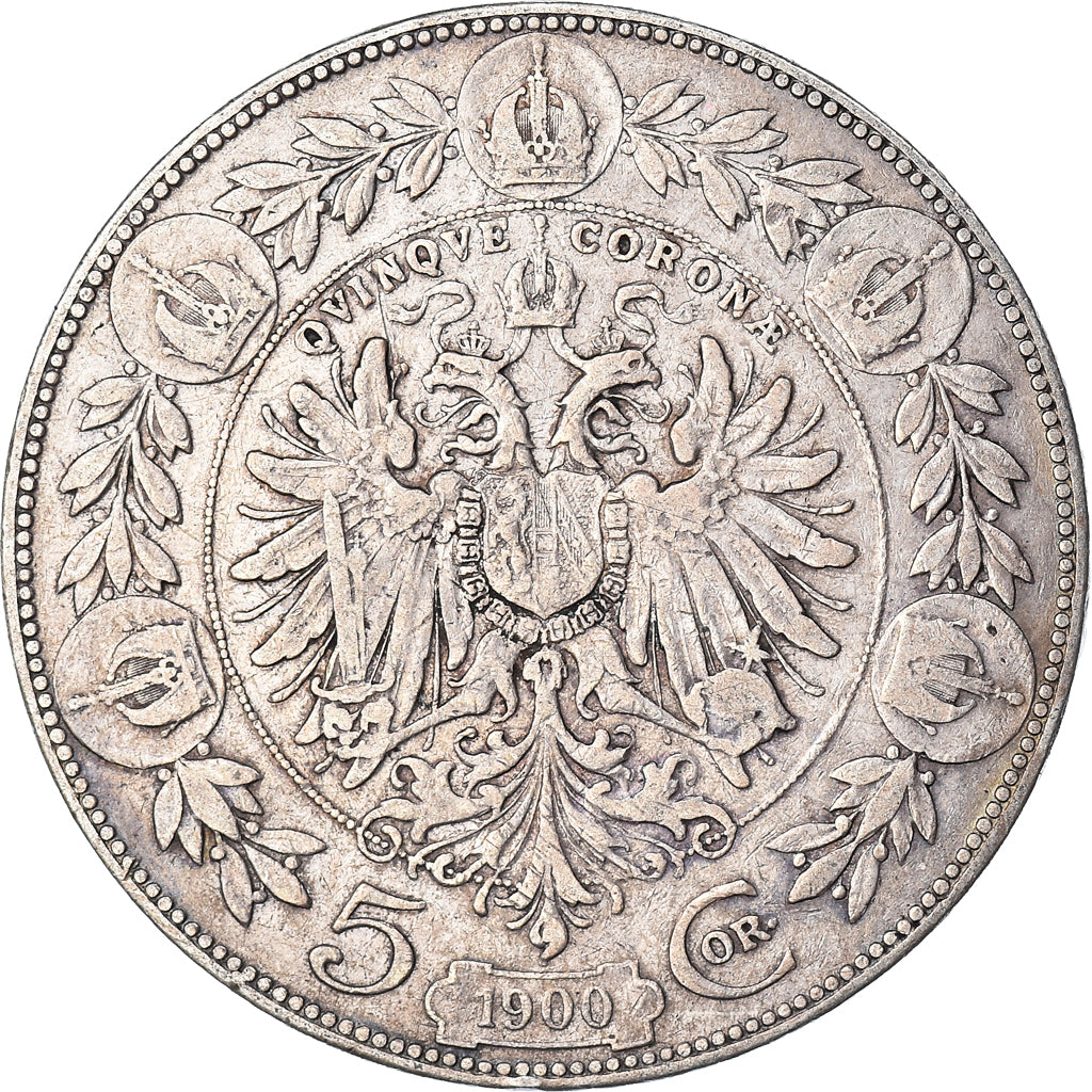 Moneta, Austria, Franz Joseph I, 5 Corona, 1900, MB, Argento, KM:2807
