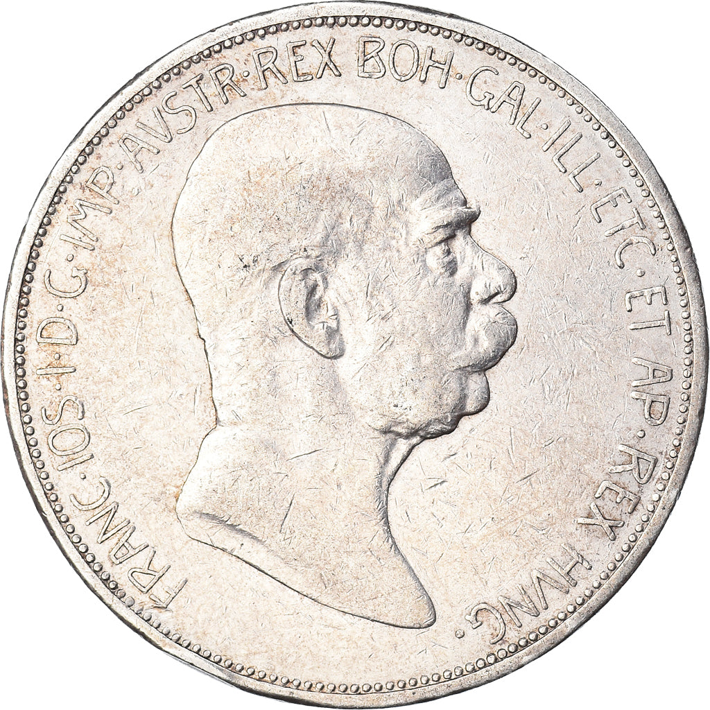Moneta, Austria, Franz Joseph I, 5 Corona, 1908, MB, Argento, KM:2809
