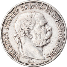 Moneda, Hungría, Franz Joseph I, 5 Korona, 1909, Kormoczbanya, MBC, Plata
