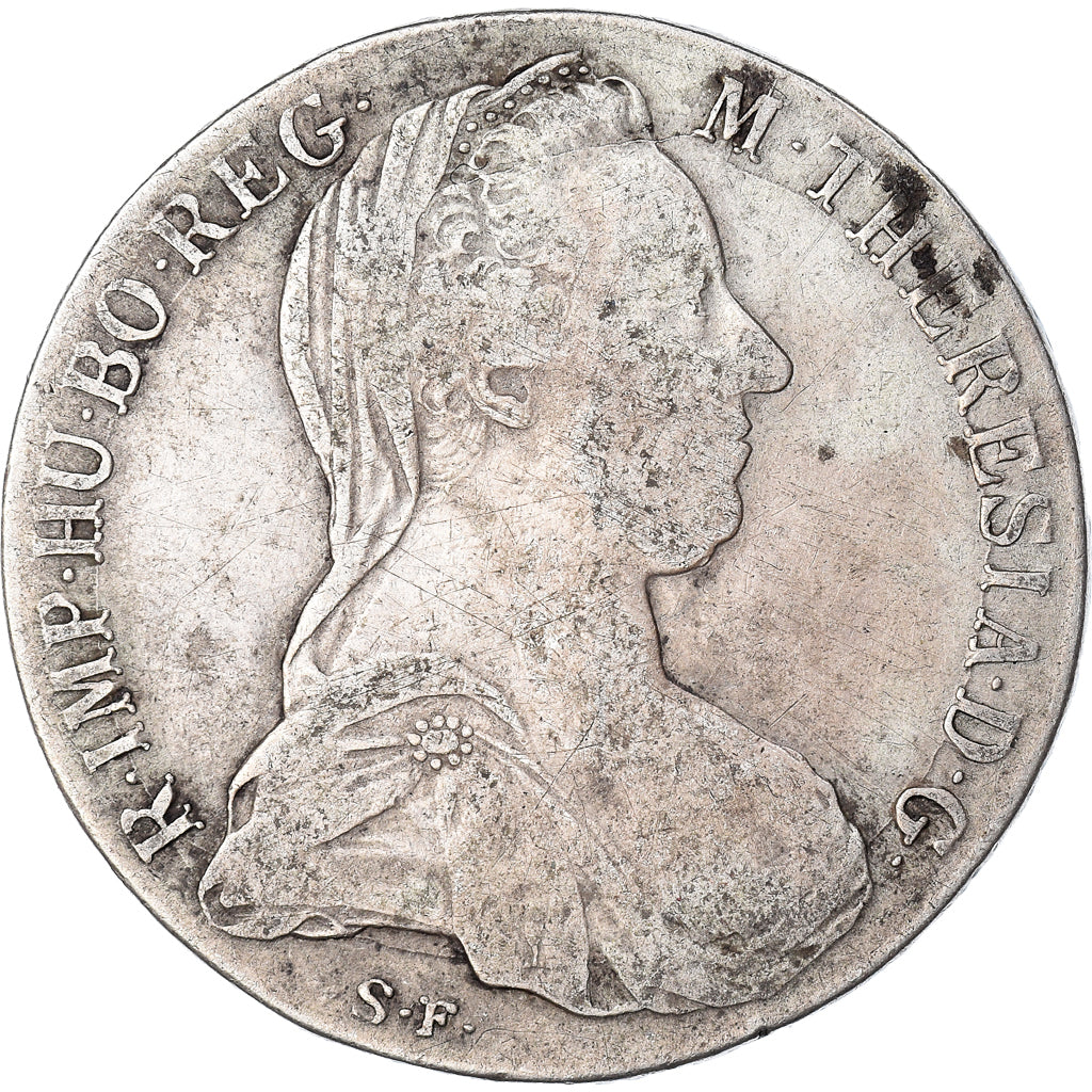 Moneta, Austria, Maria Theresa, Thaler, 1780, Vienna, Restrike, MB+, Argento