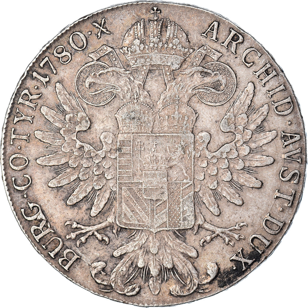 Moneta, Austria, Maria Theresa, Thaler, 1780, Vienna, Restrike, BB, Argento