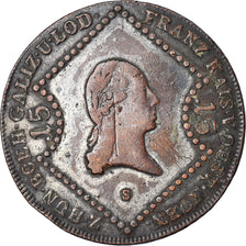 Moneta, Austria, Franz II (I), 15 Kreuzer, 1807, Schmollnitz, VF(30-35), Miedź