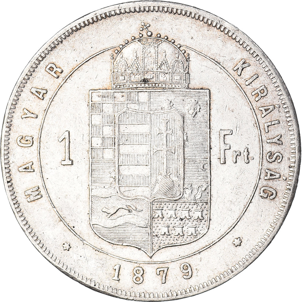 Coin, Hungary, Franz Joseph I, Forint, 1879, Kremnitz, AU(50-53), Silver