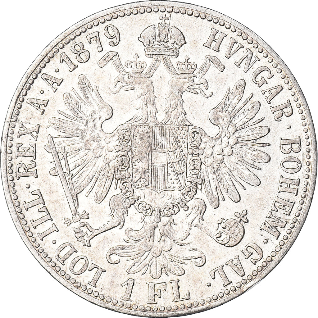 Coin, Austria, Franz Joseph I, Florin, 1879, Vienna, AU(50-53), Silver, KM:2222