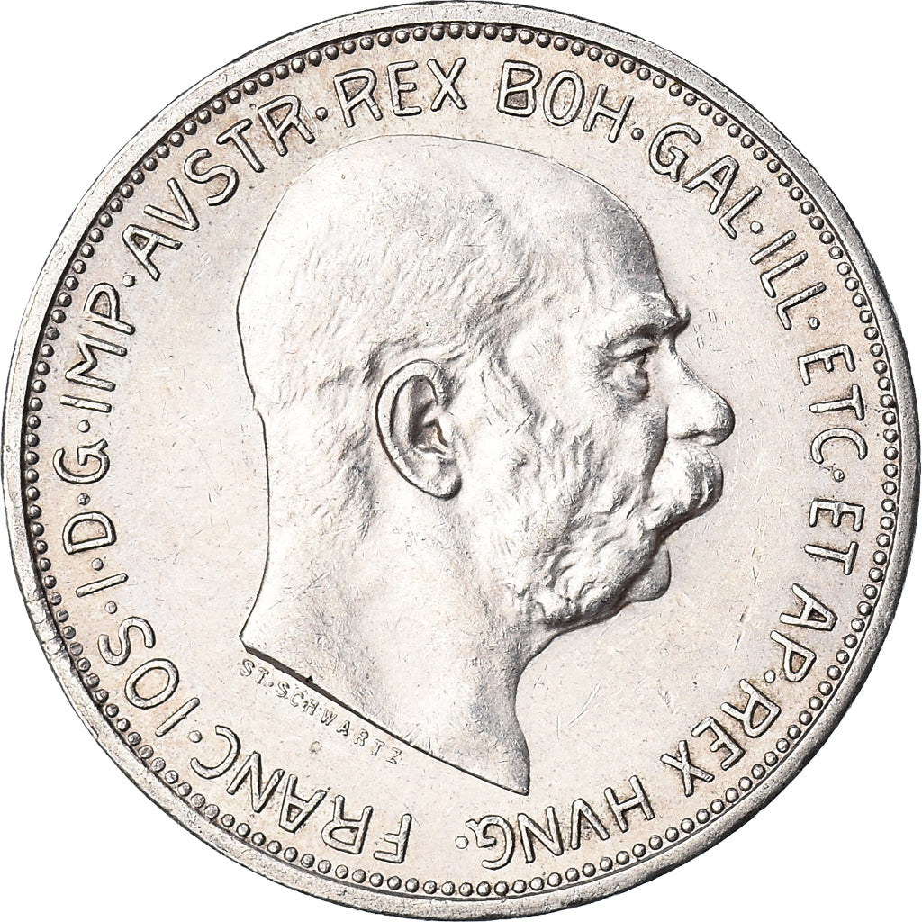 Moneta, Austria, Franz Joseph I, 2 Corona, 1912, SPL-, Argento, KM:2821