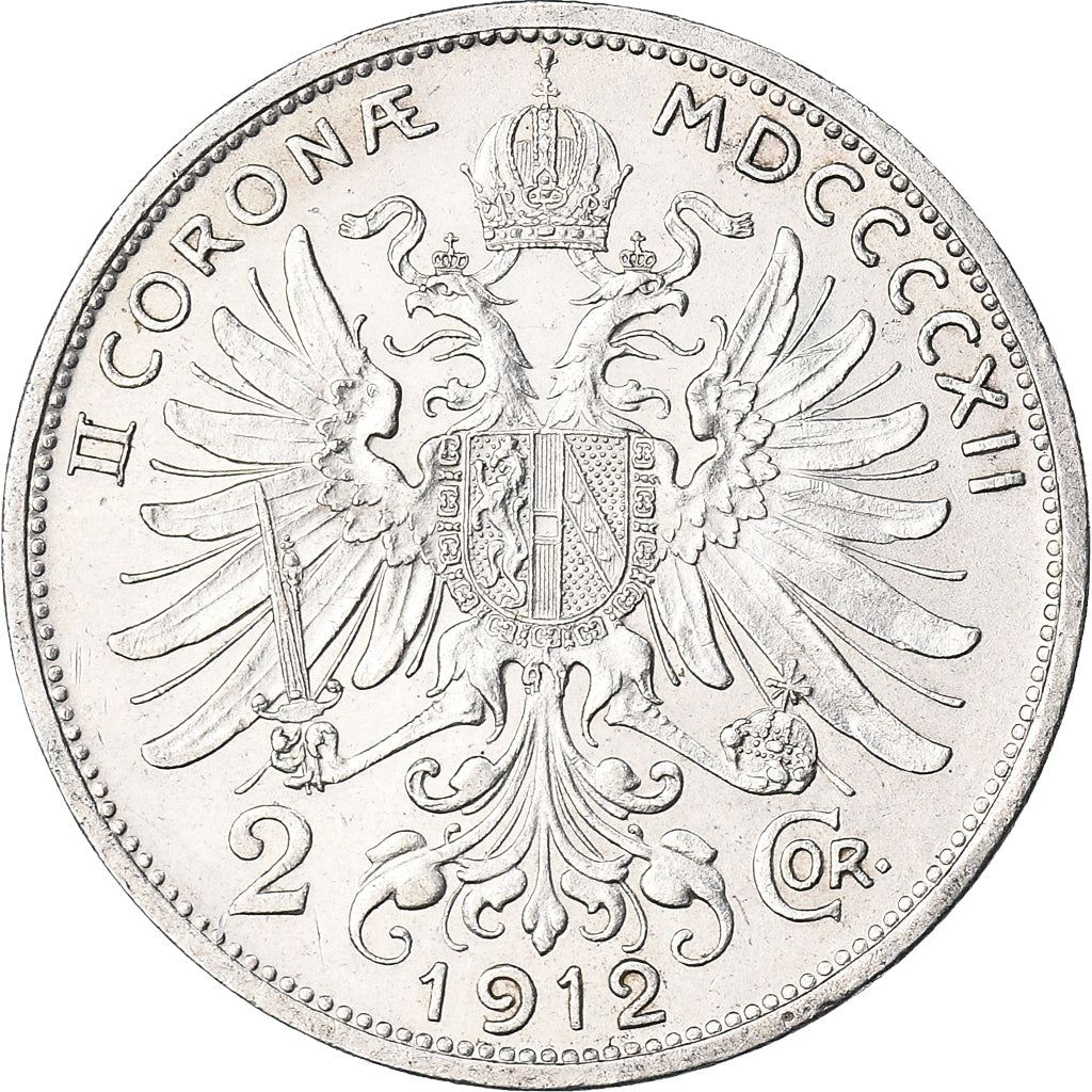 Moneta, Austria, Franz Joseph I, 2 Corona, 1912, SPL-, Argento, KM:2821