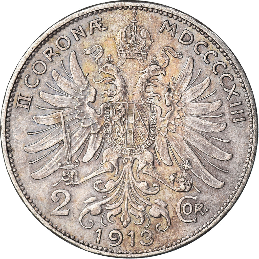 Moneta, Austria, Franz Joseph I, 2 Corona, 1913, BB+, Argento, KM:2821
