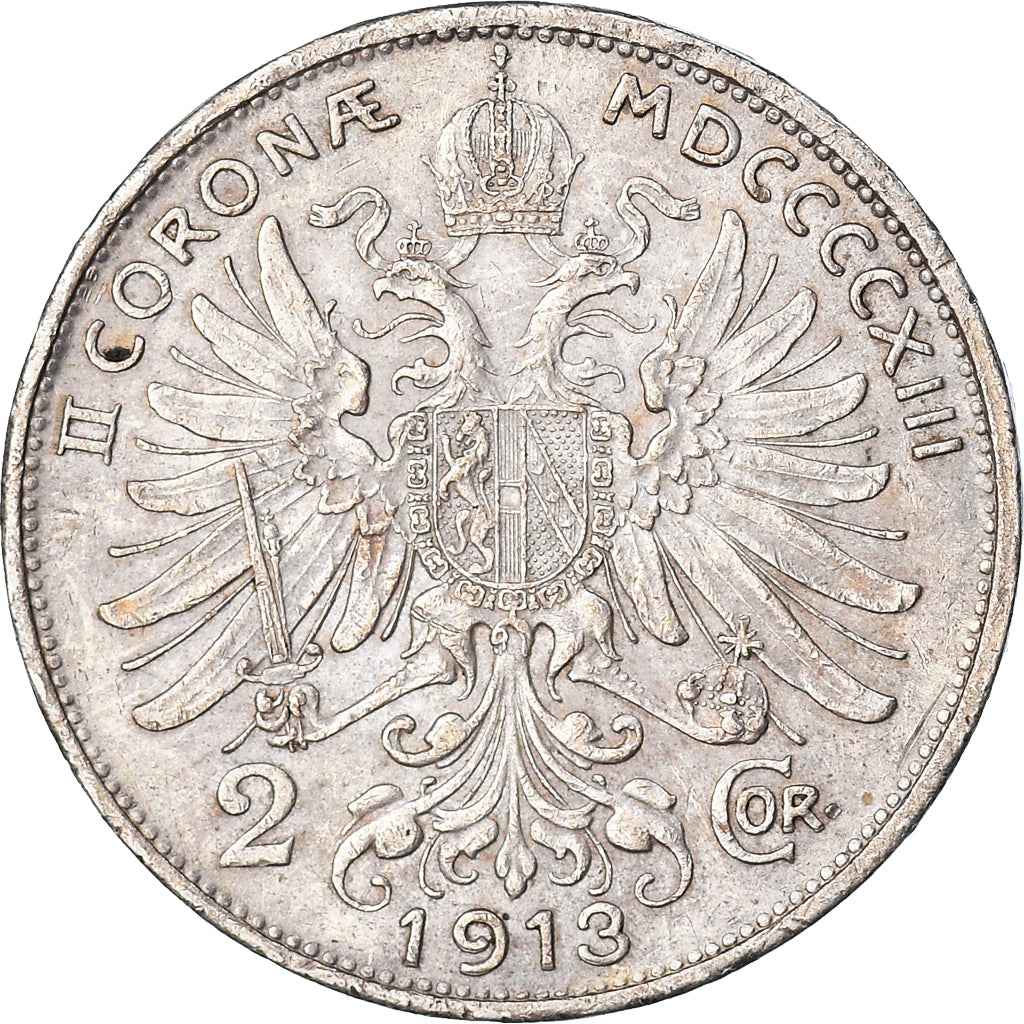 Monnaie, Autriche, Franz Joseph I, 2 Corona, 1913, TTB, Argent, KM:2821