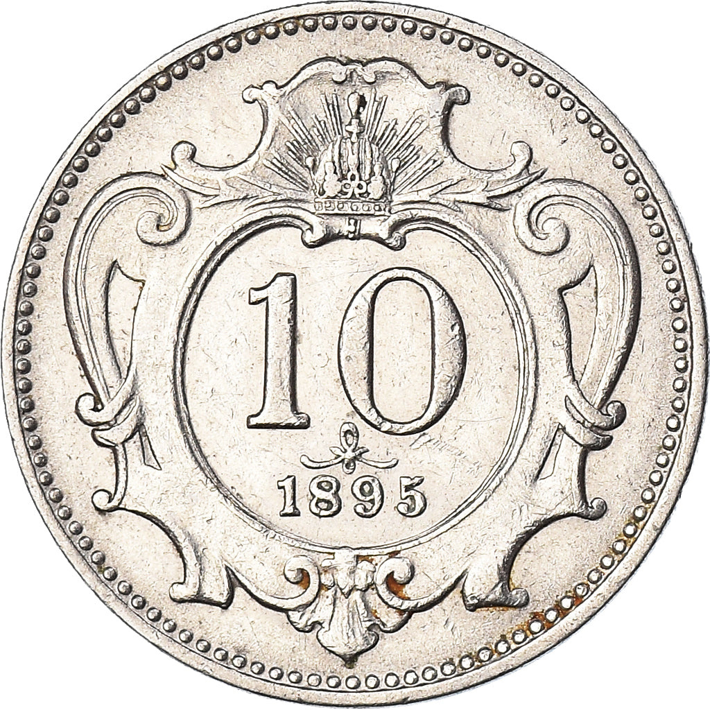 Münze, Österreich, Franz Joseph I, 10 Heller, 1895, VZ, Nickel, KM:2802