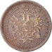 Moneta, Austria, Franz Joseph I, Kreuzer, 1858, Kremnitz, BB, Rame, KM:2186