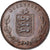 Munten, Guernsey, 8 Doubles, 1945, Heaton, Birmingham, ZF+, Bronzen, KM:14