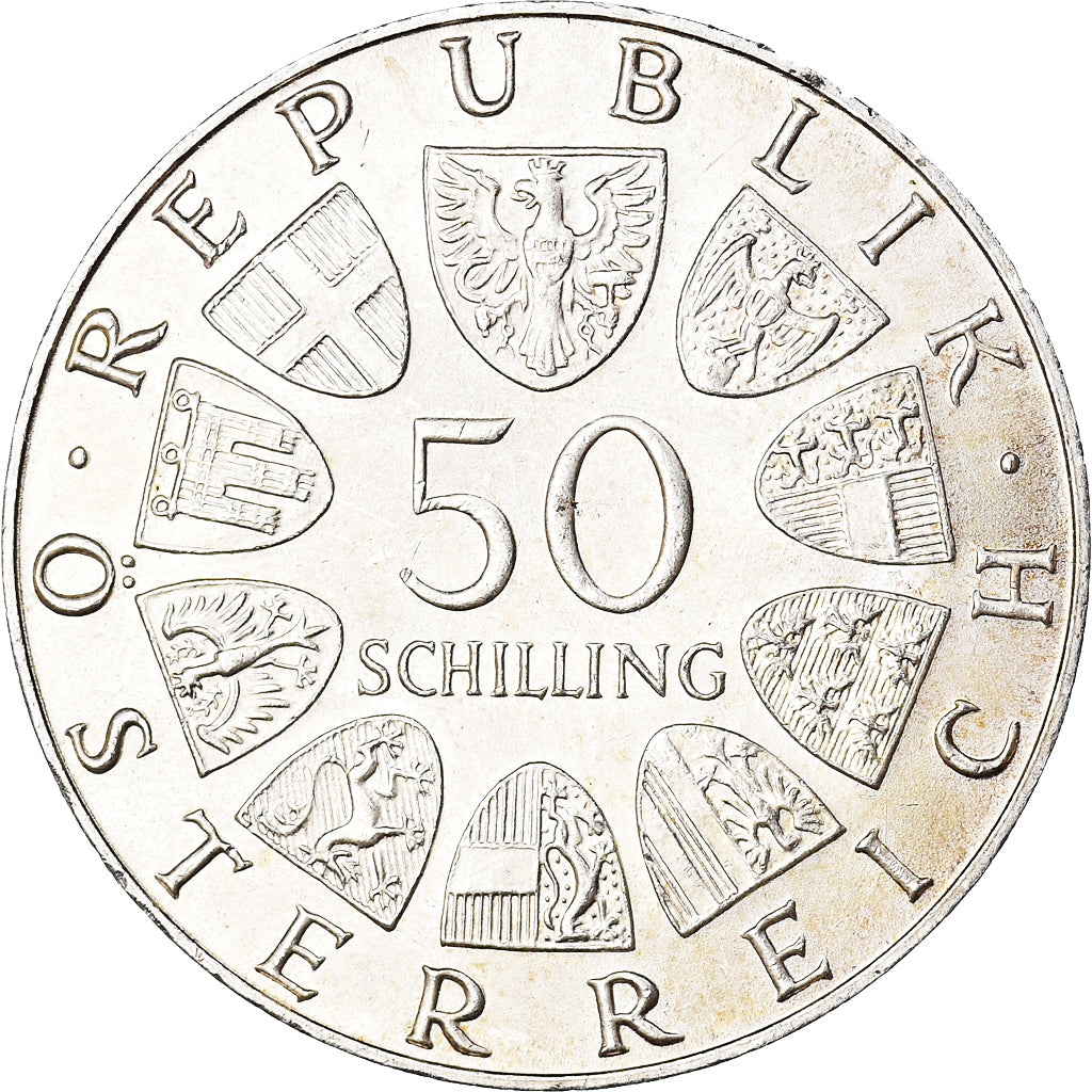 Coin, Austria, 50 Schilling, 1973, AU(50-53), Silver, KM:2916