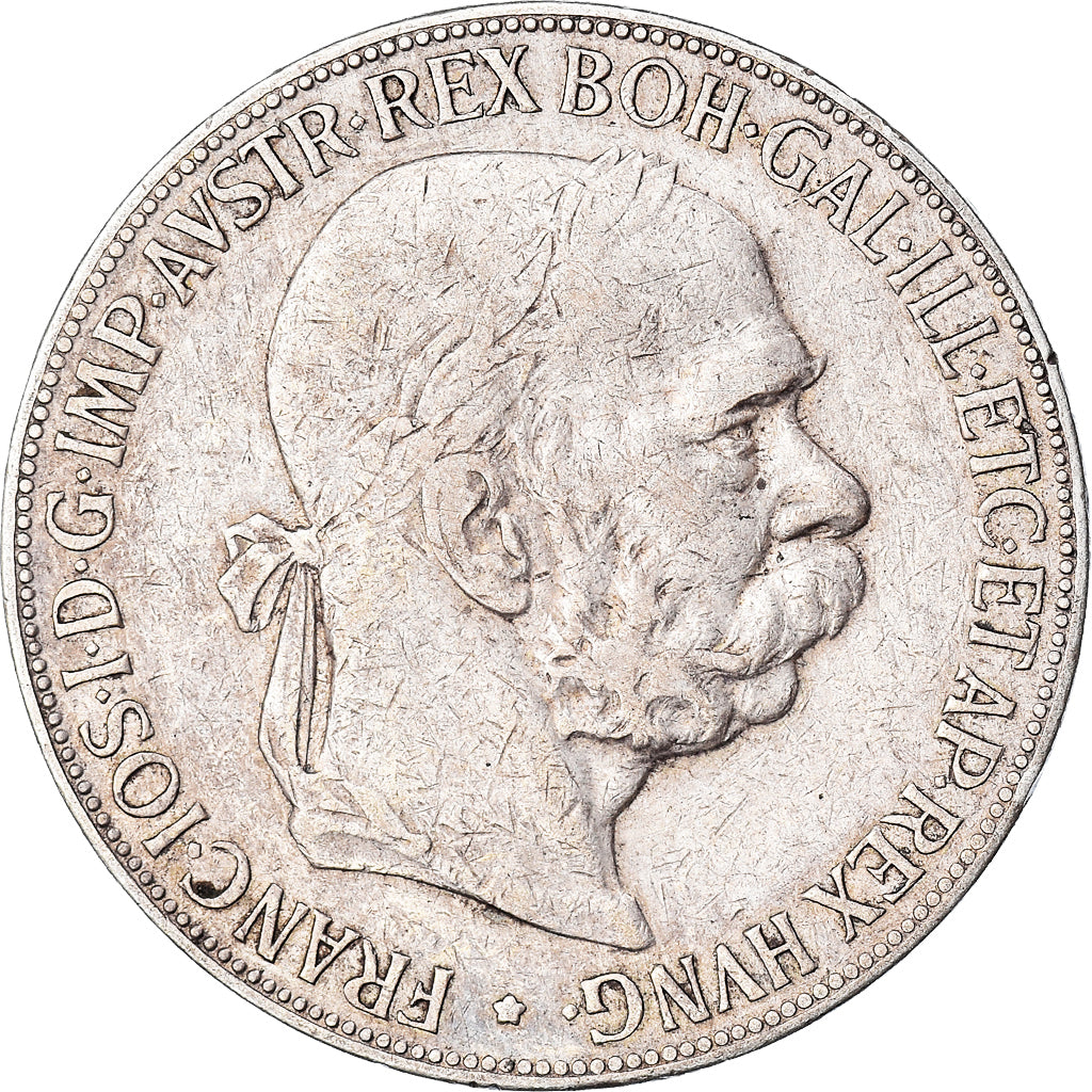 Coin, Austria, Franz Joseph I, 5 Corona, 1900, VF(30-35), Silver, KM:2807