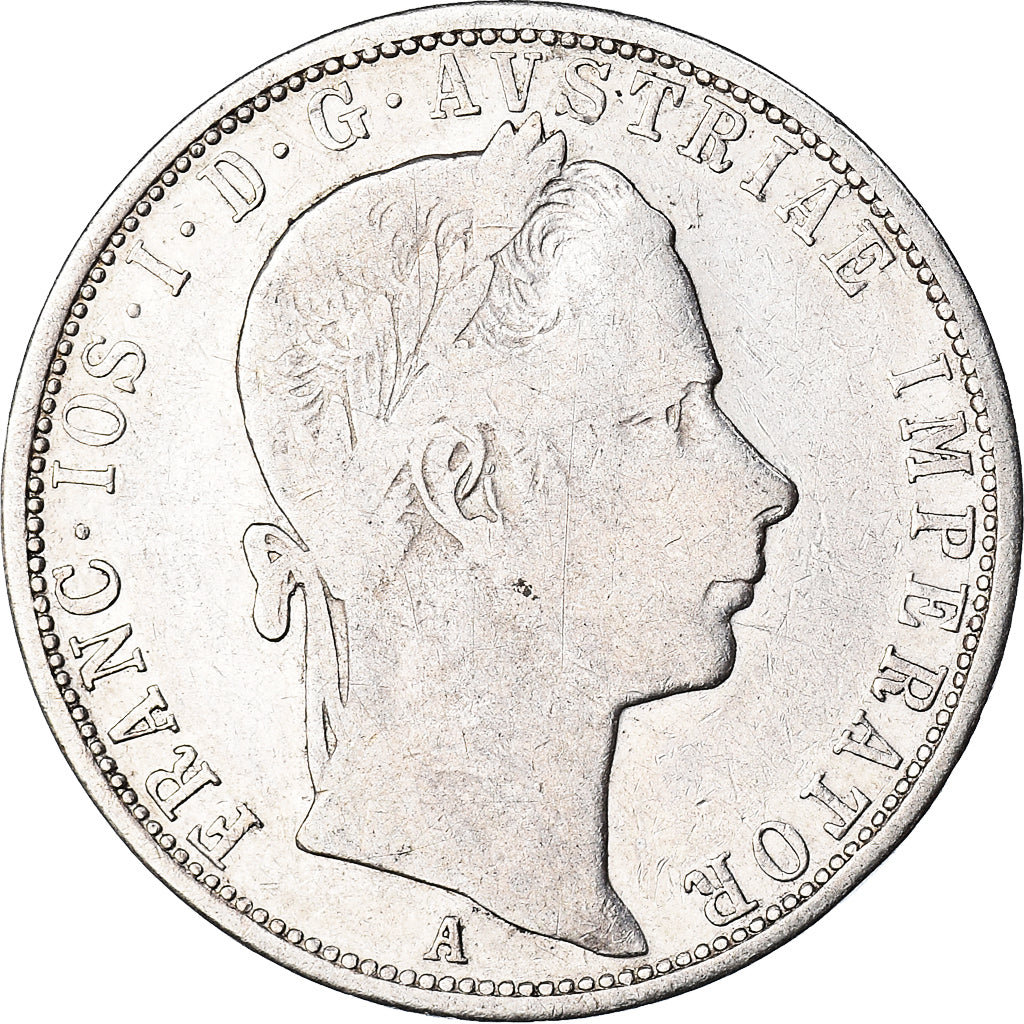 Moneta, Austria, Franz Joseph I, Florin, 1858, Vienna, VF(30-35), Srebro