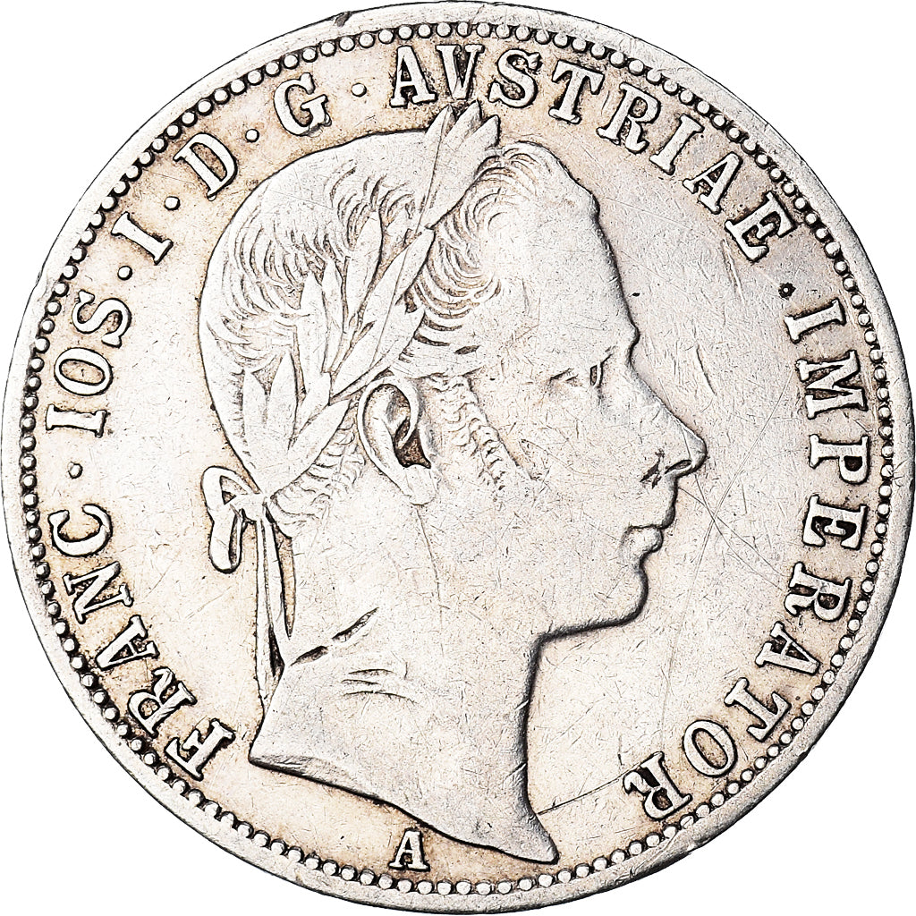 Coin, Austria, Franz Joseph I, Florin, 1863, Vienna, EF(40-45), Silver, KM:2219