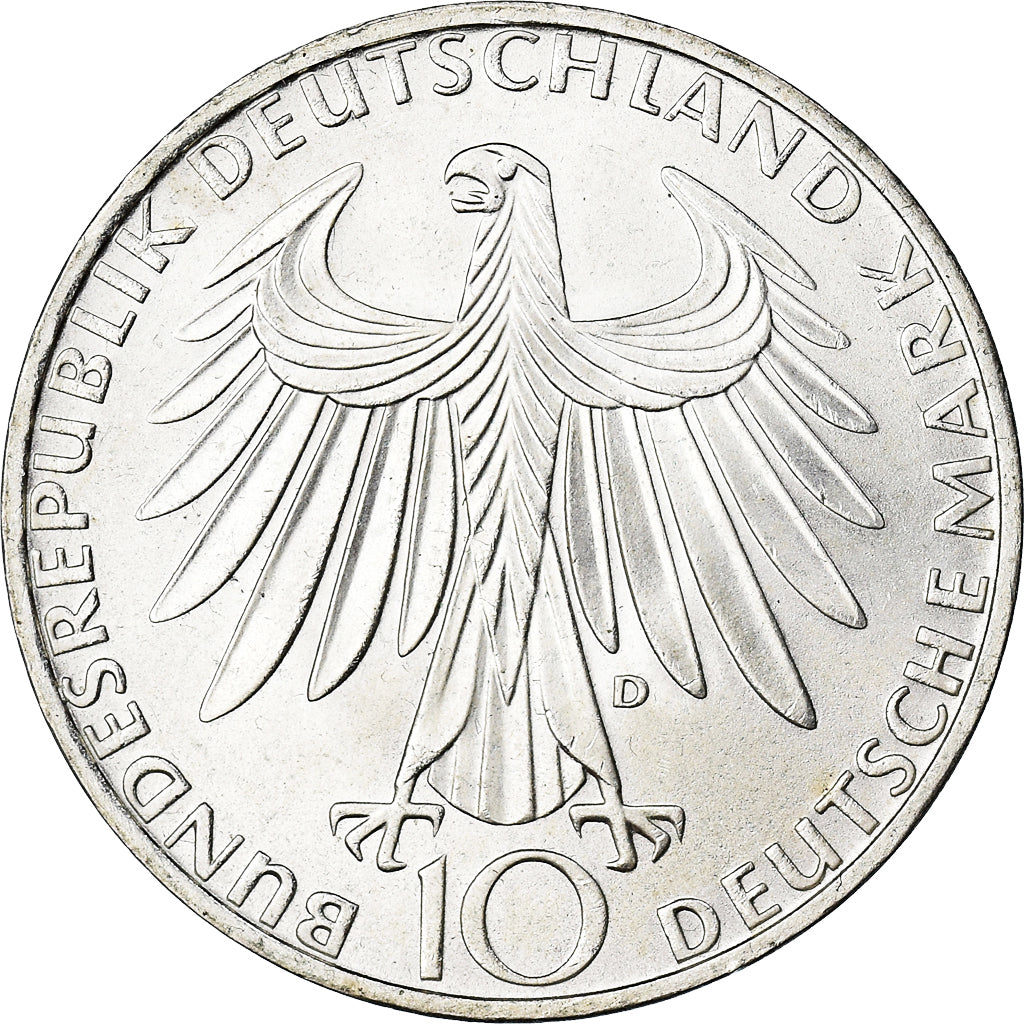 Coin, GERMANY - FEDERAL REPUBLIC, 10 Mark, 1972, Munich, EF(40-45), Silver