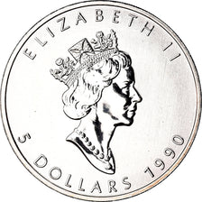 Coin, Canada, Elizabeth II, 5 Dollars, 1990, Royal Canadian Mint, Ottawa