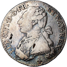 Moneda, Francia, Louis XVI, 1/5 Écu, 24 Sols, 1/5 ECU, 1778, Paris, BC+, Plata