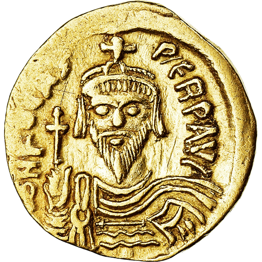Coin, Phocas, Solidus, 602-610, Constantinople, AU(50-53), Gold, Sear:620