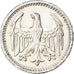 Coin, GERMANY, WEIMAR REPUBLIC, 3 Mark, 1924, Berlin, AU(50-53), Silver, KM:43
