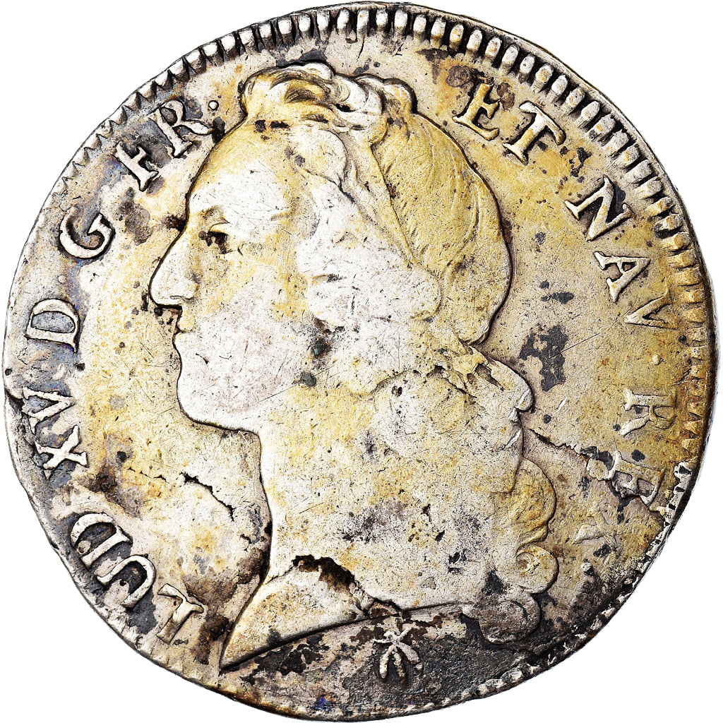 Moneta, Francia, Louis XV, Écu au bandeau, Ecu, 1768, Toulouse, MB, Argento