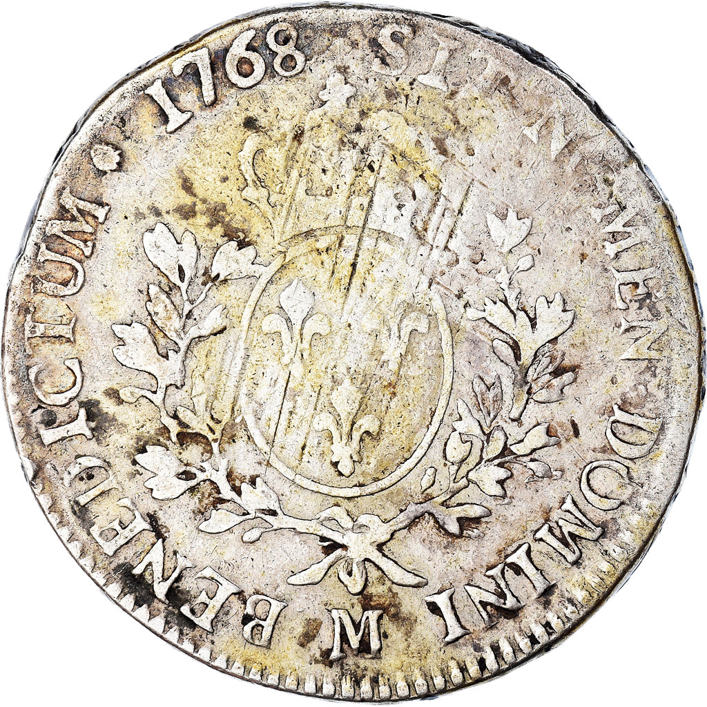 Moneta, Francia, Louis XV, Écu au bandeau, Ecu, 1768, Toulouse, MB, Argento