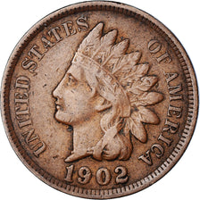 Coin, United States, Indian Head Cent, Cent, 1902, U.S. Mint, Philadelphia