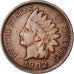 Coin, United States, Indian Head Cent, Cent, 1902, U.S. Mint, Philadelphia
