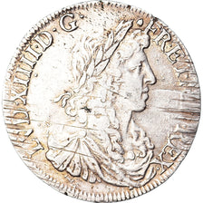 Moeda, França, Louis XIV, 1/2 Écu au buste juvénile, 1/2 Ecu, 1662, Bayonne