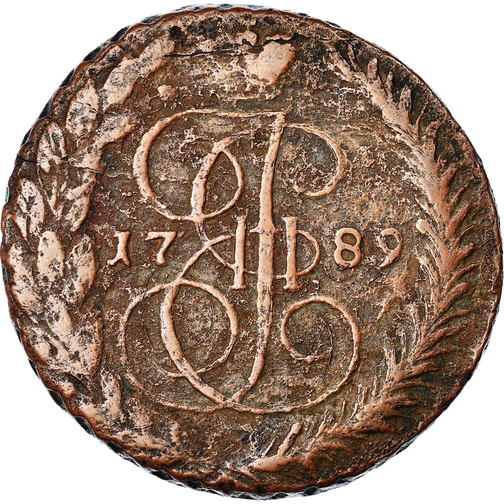 Monnaie, Russie, Catherine II, 5 Kopeks, 1789, Ekaterinbourg, TB, Cuivre