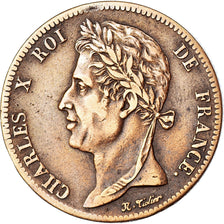Monnaie, Colonies françaises, Charles X, 5 Centimes, 1828, Paris, TTB+, Bronze