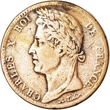 Französische Kolonien, Charles X, 10 Centimes, 1829, Paris, S, Bronze, KM:10.1