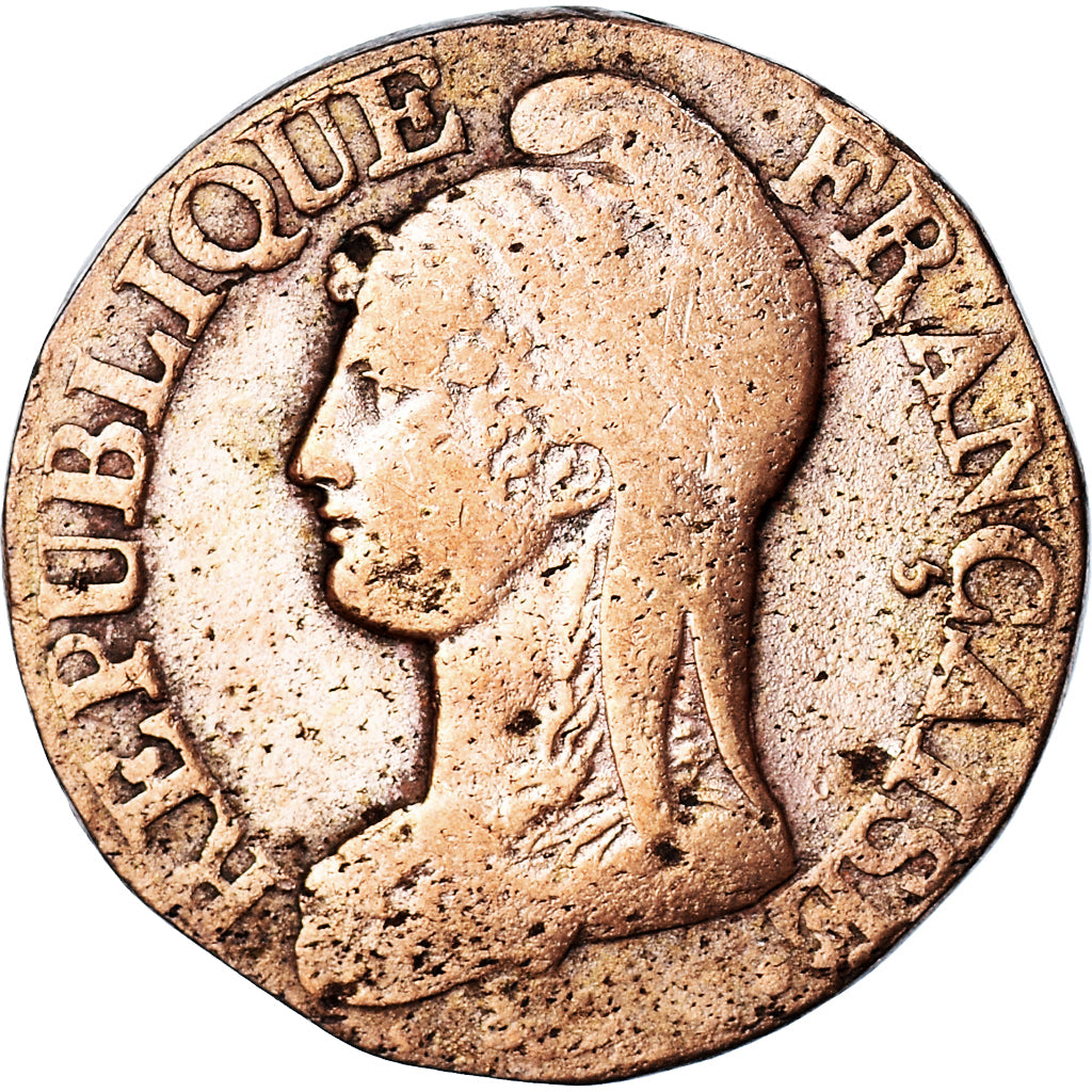 Coin, France, Dupré, 5 Centimes, AN 5, Limoges, VF(20-25), Bronze, KM:640.7