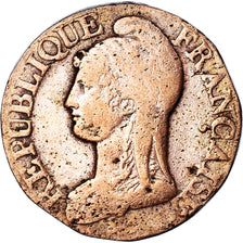 Coin, France, Dupré, 5 Centimes, AN 5, Limoges, VF(20-25), Bronze, KM:640.7