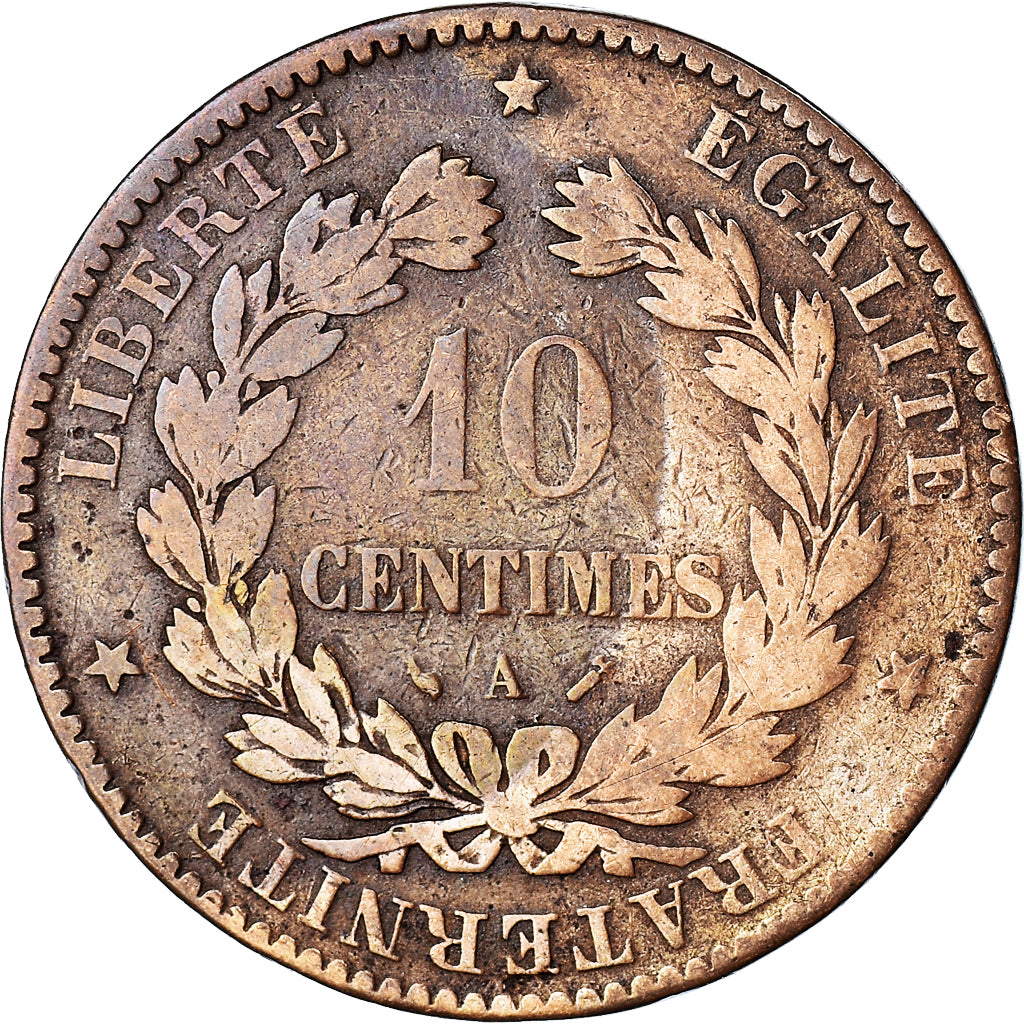 Munten, Frankrijk, Cérès, 10 Centimes, 1894, Paris, FR, Bronzen, KM:815.1