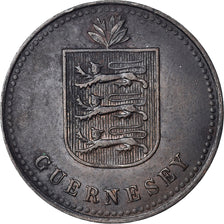 Coin, Guernsey, 4 Doubles, 1920, Heaton, VF(30-35), Bronze, KM:13