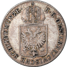 Munten, Oostenrijk, Franz Joseph I, 6 Kreuzer, 1849, Vienna, ZF+, Zilver
