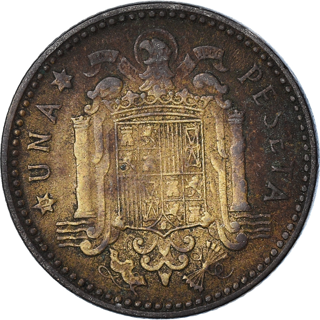 Coin, Spain, Francisco Franco, caudillo, Peseta, 1953, VF(20-25)