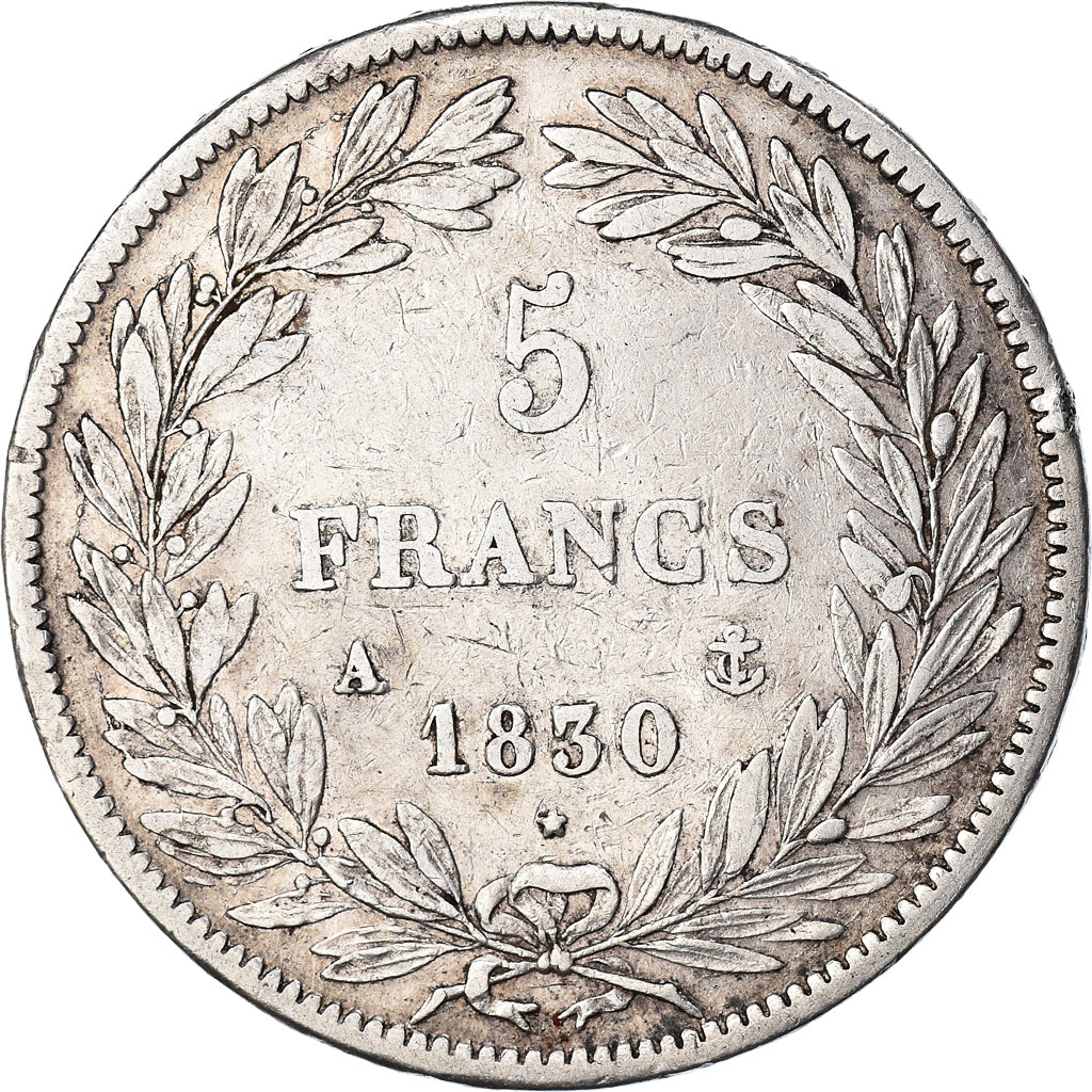 Coin, France, Louis-Philippe, 5 Francs, 1830, Paris, EF(40-45), Silver