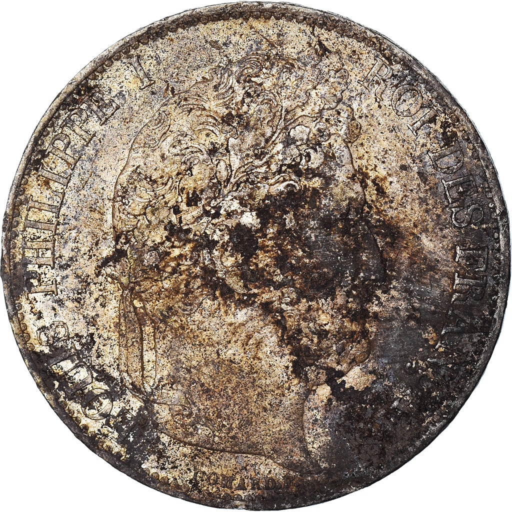 Moneta, Francja, Louis-Philippe, 5 Francs, 1844, Lille, VF(20-25), Srebro