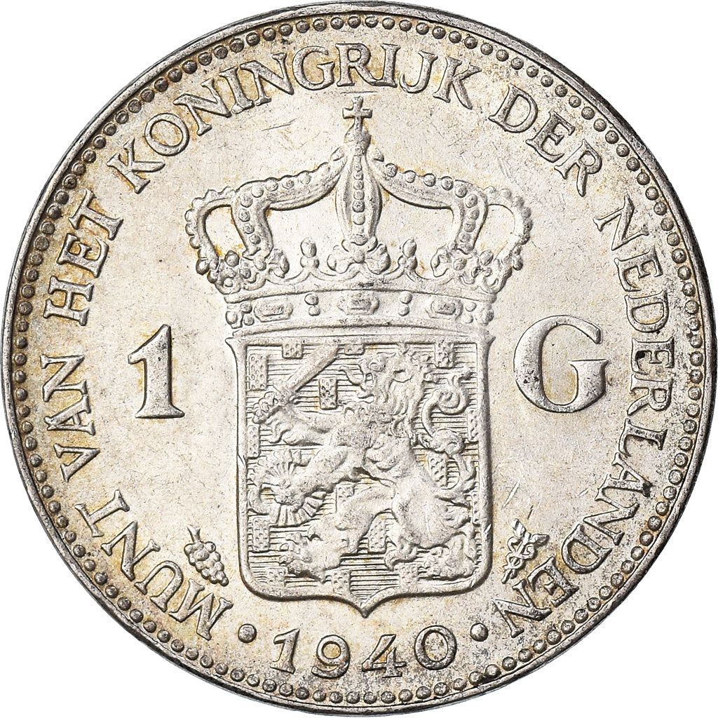 Coin, Netherlands, Wilhelmina I, Gulden, 1940, AU(55-58), Silver, KM:161.1