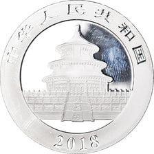 Coin, China, Panda, 10 Yüan, 2018, Bullion, MS(65-70), Silver
