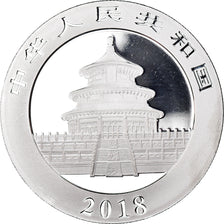 Coin, China, Panda, 10 Yüan, 2018, Bullion, MS(65-70), Silver