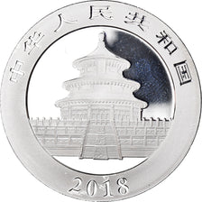 Coin, China, Panda, 10 Yüan, 2018, Bullion, MS(65-70), Silver