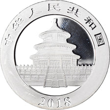 Coin, China, Panda, 10 Yüan, 2018, Bullion, MS(65-70), Silver