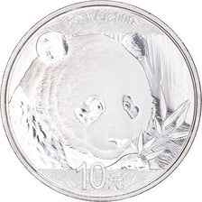 Coin, China, Panda, 10 Yüan, 2018, Bullion, MS(65-70), Silver